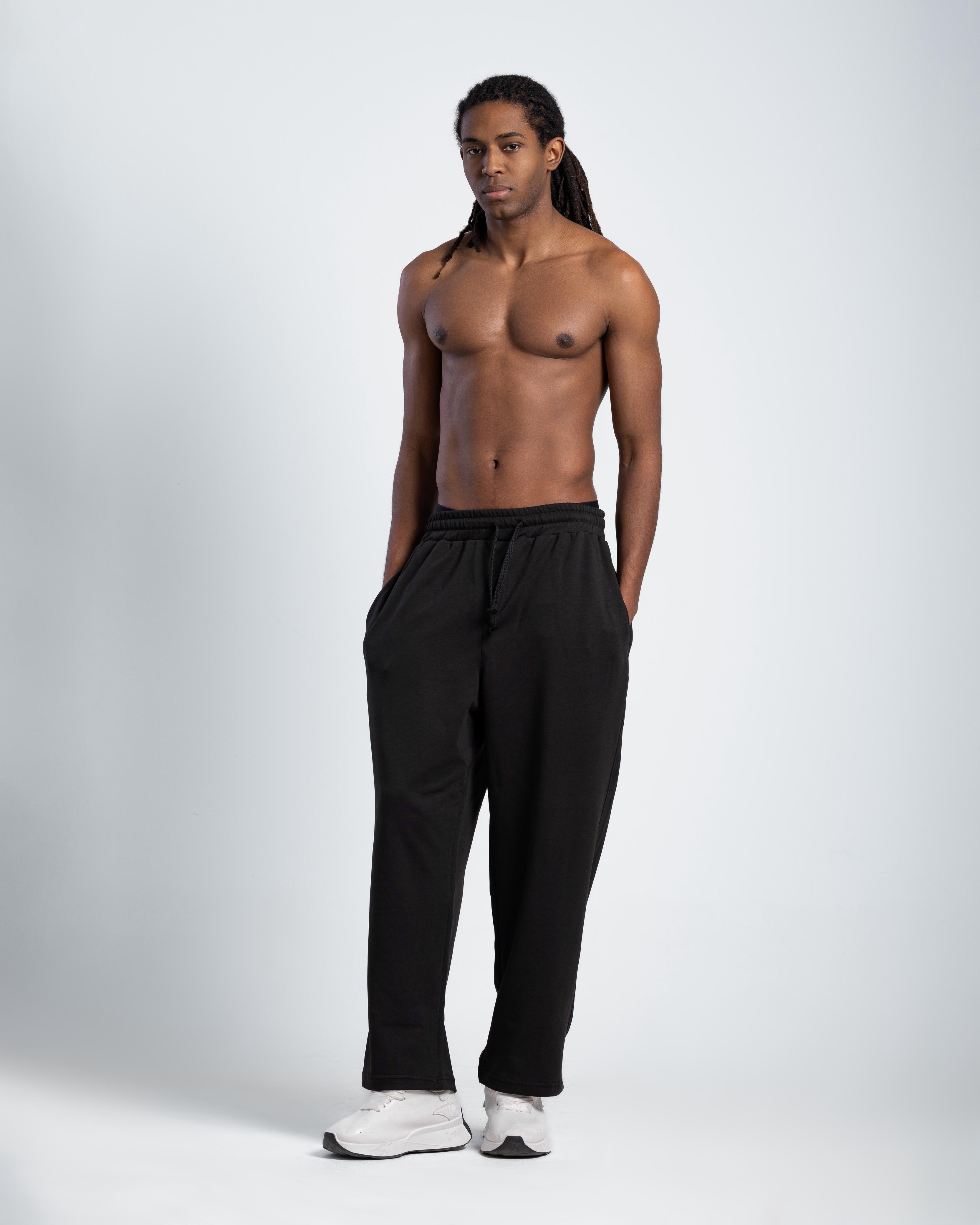BLACK BASIC SWEATPANT
